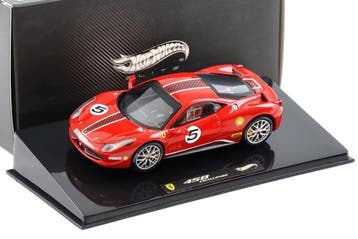 Hot Wheels Elite 1:43 - Model sportwagen - Ferrari 458, Nieuw