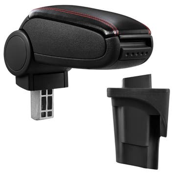 Armsteun-Seat Leon 1P-2005-2012-kunstleer-zwart+rood stiksel, Verzenden, Nieuw