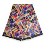 Afrikaanse stof - Multicolor PO-5010 - Poly - 1 yard, Hobby en Vrije tijd, Stoffen en Lappen, Ophalen of Verzenden, Nieuw