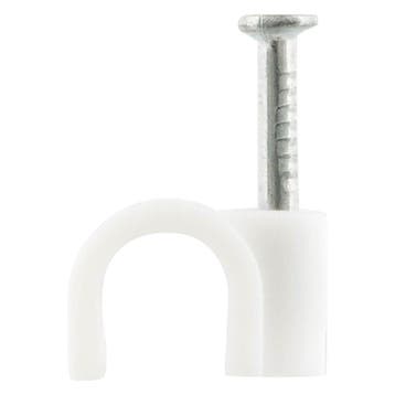 OUTLET Kabelclip rond 6 mm wit set 200 stuks 00.530.37, Ophalen of Verzenden, Nieuw