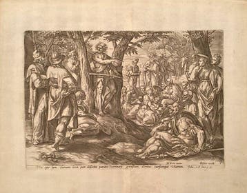 Maarten De Vos (1532-1603), aft - Giovanni Battista predica