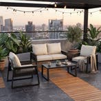 Aluminium tuinloungeset Captive in rope-design - Set 1 (1 x, Tuin en Terras, Tuinsets en Loungesets, Verzenden, Nieuw