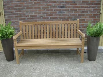 Aanbieding: Teak Bank Classic 150cm nu voor €199,-, Ophalen of Verzenden, Nieuw, Teakhout