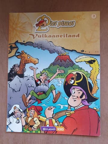 Piet piraat vulkaaneiland, Studio 100, Deel 2, Paperback, Boeken, Verzenden, Gelezen, Studio 100