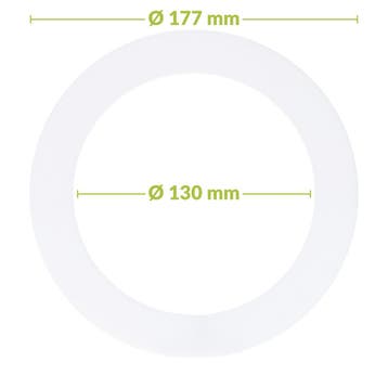 Luxar Verloopring Polystyreen Ø130-177mm Wit, Verzenden, Nieuw, Overige fittingen