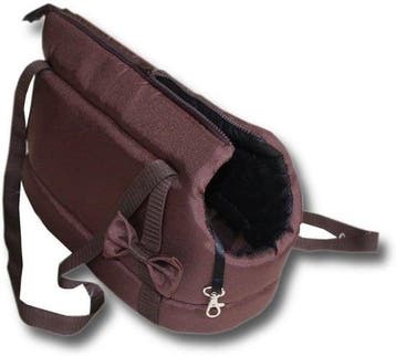 Honden Schoudertas - Luxe Bruin | Tweedekansje | OP=OP, Dieren en Toebehoren, Ophalen of Verzenden, Zo goed als nieuw