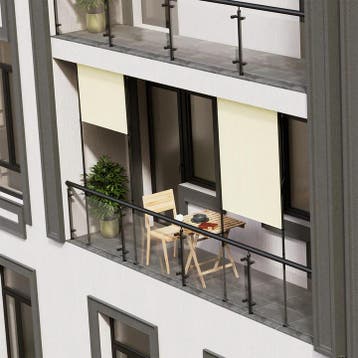Verticale Zonnescherm Barbados - 120x310 cm - Beige, Tuin en Terras, Verzenden, Nieuw