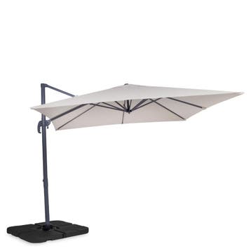 Zweefparasol Pisogne 300x300cm – Premium parasol – Beige |, Verzenden, Nieuw