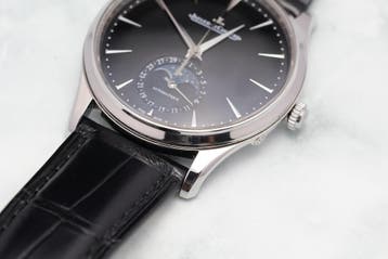 Jaeger-LeCoultre Master Ultra Thin Moon Q1368471 2022, Overige merken, Leer, Staal, Polshorloge