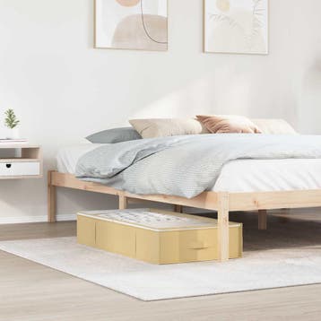 vidaXL Opbergdoos met transparant bovenraam Crèmekleurig, Verzenden, Nieuw