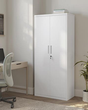 Metalen Archiefkast 180 cm - 5 Verstelbare Legborden & Slot, Verzenden, Nieuw