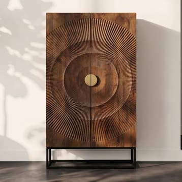 *WOONWINKEL* Kare Design Madeira Bright Unieke Kast Met Hout, Huis en Inrichting, Kasten | Wandmeubels, Verzenden, Nieuw