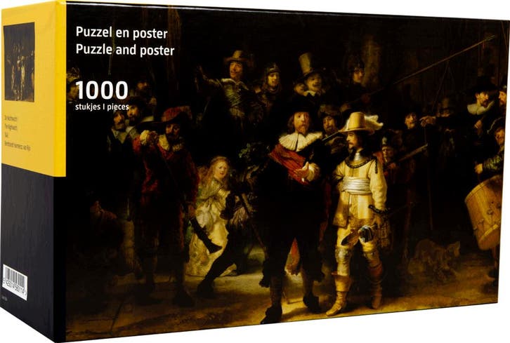 De Nachtwacht - Rembrandt van Rijn Puzzel (1000 stukjes) |, Hobby en Vrije tijd, Denksport en Puzzels, Nieuw, Verzenden