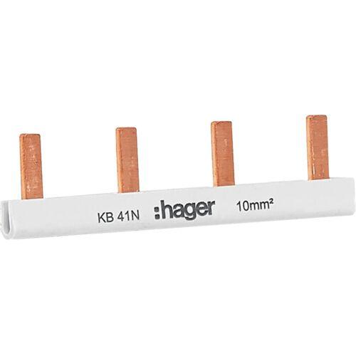 Hager aansluitkam 1-Polig 4-voudig KB41N, Doe-het-zelf en Verbouw, Elektra en Kabels, Nieuw, Ophalen of Verzenden