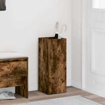 vidaXL Paraplu Standaard Gerookt eiken 25 x 24,5 x 64 cm, Huis en Inrichting, Verzenden, Nieuw