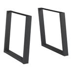 Stalen onderstel Lülsfeld set van 2 tafelpoot 72x75 cm zwart, Verzenden, Nieuw