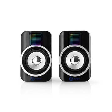Gaming luidsprekers | Nedis (30 watt, RGB), Verzenden, Nieuw