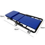 Monteursbed Blauw Zwart Metaal 92x44x12cm Stoel 150kg, Verzenden, Nieuw