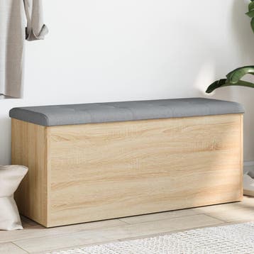 vidaXL Opbergbank Sonoma eiken 102x42x45 cm bewerkt hout, Huis en Inrichting, Verzenden, Nieuw