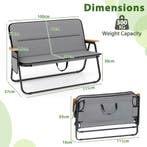 LIVSK Dubbele Campingstoel - Ademend Oxford-Stof - Ergonomis, Verzenden, Nieuw