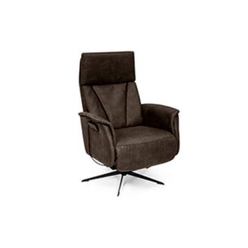 Relaxfauteuil Elst - relaxfauteuils - Bruin, Nieuw, Bruin, Stof