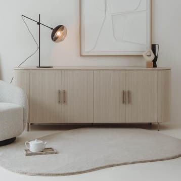 *WOONWINKEL* Tower Living Corbetta Beige Dressoir Met Ribbel, Verzenden, Nieuw