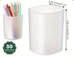 Set van 10 Transparante Pennenhouders Bureau Organizer Rond, Verzenden, Nieuw