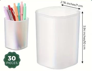 Set van 10 Transparante Pennenhouders Bureau Organizer Rond, Verzenden, Nieuw