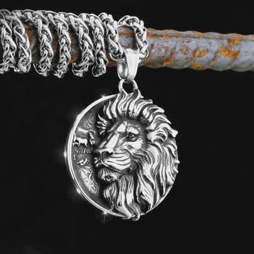 RVS Leeuw Viking Hanger Ketting - Nordic Odin Amulet voor Ma
