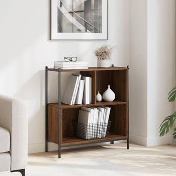 vidaXL Boekenkast 72x28x77,5 cm bewerkt hout bruin, Verzenden, Nieuw, Overige houtsoorten