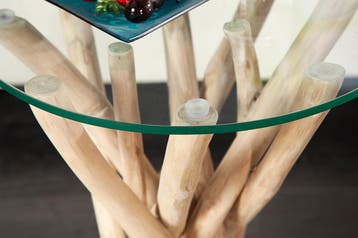Glasplaat Ø 40cm rond voor bijzettafels gehard glas -, Huis en Inrichting, Ophalen of Verzenden, Nieuw