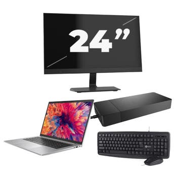HP ZBook Firefly 14 G9 -   i7-12e 8GB  - 256GB  + 1x 24 inch, Qwerty, Verzenden, 8 GB, Refurbished