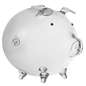 Ruhhy Transparant glazen spaarvarken - Decoratief - Educa..., Ophalen of Verzenden, Nieuw