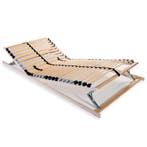 vidaXL Lattenbodem met 28 latten 7 zones 80x200 cm, Eenpersoons, Bruin, Verzenden, Nieuw