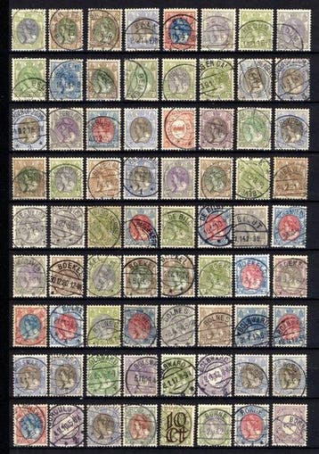 Nederland 1899 - Collectie van 150+ vnl. Bontkraagzegels met, Gestempeld