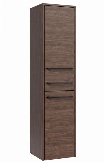 Badkamerkast Florence 30 x 35 x 130 cm - Walnoot Bruin, Verzenden, Nieuw, (Half)hoge kast