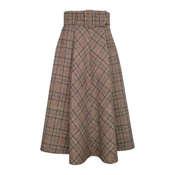 Frogbox • geruite midi rok • 36, Princess goes Hollywood, Bruin, Verzenden, Nieuw