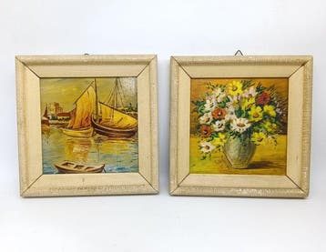 Decoratief ornament (2) - Italië - Met de hand geschilderd, Antiek en Kunst