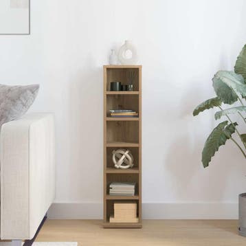vidaXL Cd-kast 21x20x88 cm bewerkt hout artisanaal, Huis en Inrichting, Verzenden, Nieuw