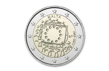 2 euro 30 jaar Europese Vlag 2015 - Malta, Postzegels en Munten, Munten | Europa | Euromunten, Verzenden