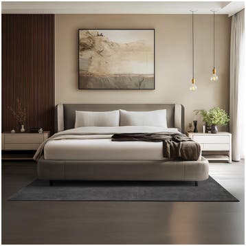 Kortpolig vloerkleed Soft Zone - 140 x 200 cm, antraciet, Huis en Inrichting, Verzenden, Nieuw