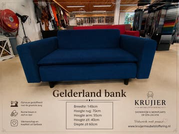 2x Gelderland Designbank – Volledig opnieuw gestoffeerd, Ophalen of Verzenden, Zo goed als nieuw, Gelderland 