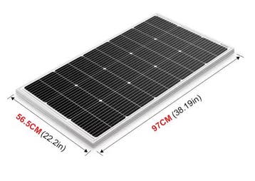 100W Zonnepaneel 18V Waterdicht voor 12V Camping RV