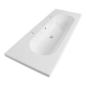 Brauer Moon Wastafel - 120 cm - met 1 Spoelbak en 2, Ophalen of Verzenden, Nieuw