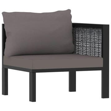 vidaXL Hoekbank sectioneel met linkerarmleuning poly rattan, Tuin en Terras, Tuinsets en Loungesets, Verzenden, Nieuw