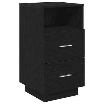 Slaapkamer Kastje Zwart | 2 Lades | Laatste Stuk!, Minder dan 45 cm, Nieuw, Hout, 55 tot 70 cm