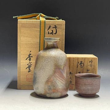 Bizen Ware - Kodo Kamura / Tomoyuki Matsui - Fles (2) -