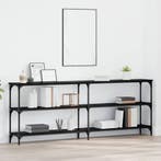 vidaXL Wandtafel Zwart eiken 200 x 29 x 75 cm Geperst Hout, Huis en Inrichting, Minder dan 45 cm, Verzenden, Nieuw, 70 cm of meer