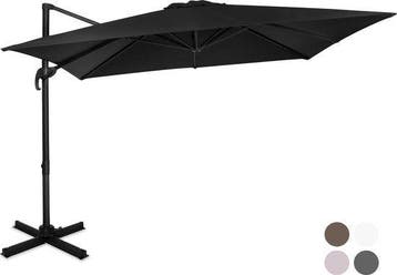 2dekans | VONROC Premium Zweefparasol Pisogne 300x300cm –, Ophalen of Verzenden, Zo goed als nieuw