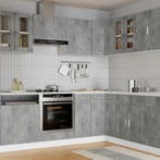 vidaXL Bovenkast Lyon 60x31x60 cm bewerkt hout betongrijs, Verzenden, Nieuw, Grijs